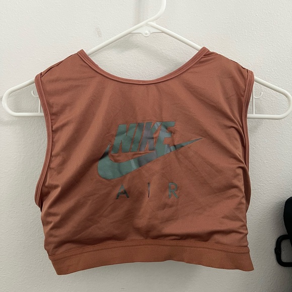 Nike Tops - Nike Air Swoosh Copper Crop Top